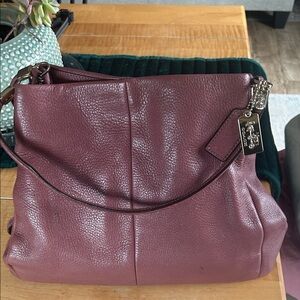 Coach Mulberry Leather Shoulder Bag